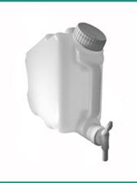 Janitorial Supplies Dispenser - Plastic Shelf Container with spout 2.5 Gallon Buddy Jug